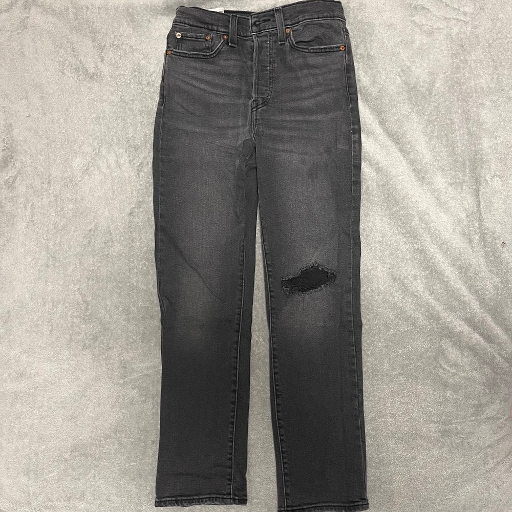 Grey Levi’s Wedgie Straight Jeans